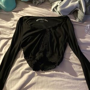 seriously soft aeropostale cropped ribbed at the bottom long sleeve